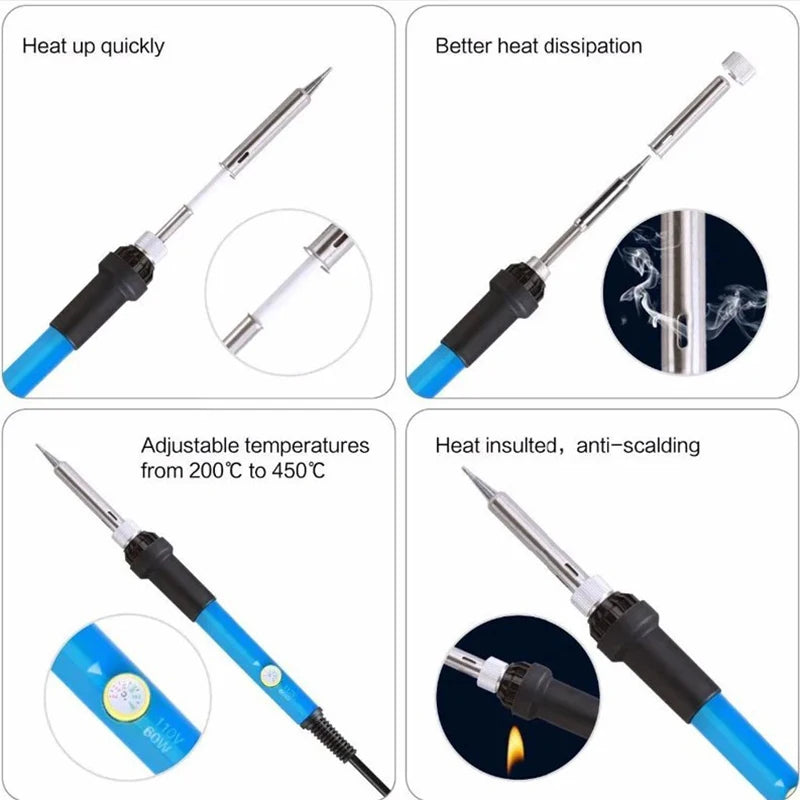 Adjustable Temperature Electric Soldering Iron 220V / 110V 60W