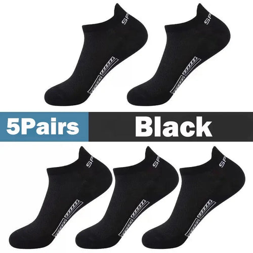 5 Pairs Men's Socks High Quality Women's Low Cut Round Neck Ankle