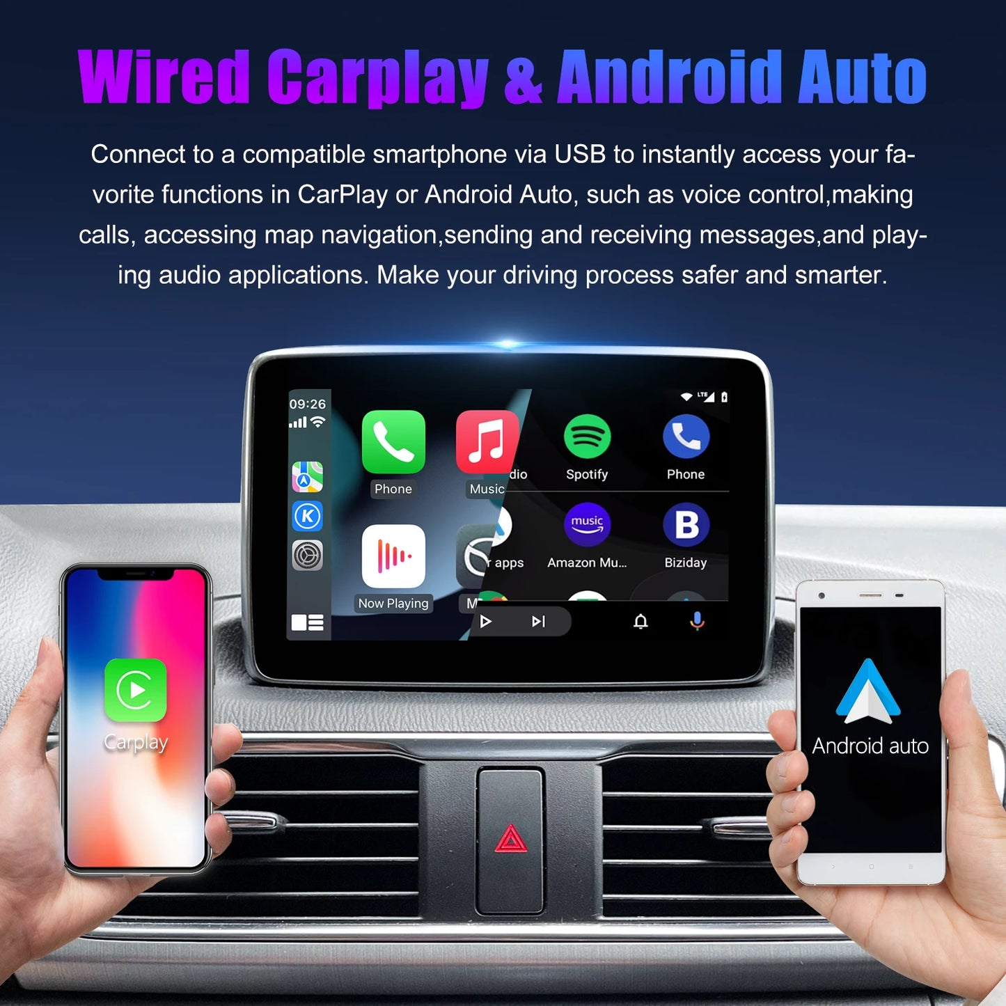 TYPE-C Mazda CarPlay Android Auto HUB OEM Retrofit USB  Kit for Mazda