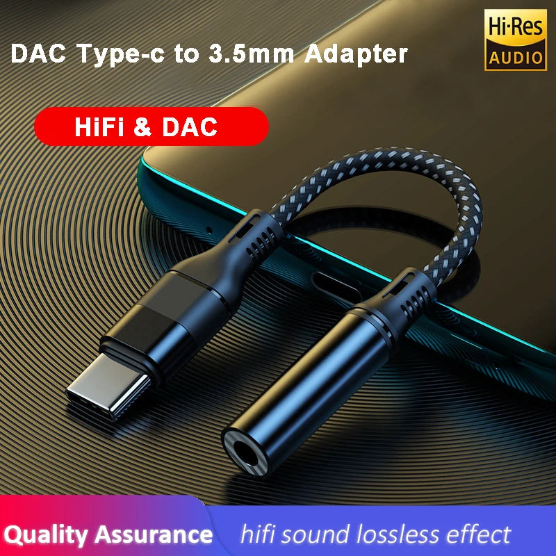 Audio Interface USB Type C to 3.5mm Jack Earphone Adapter Headphone