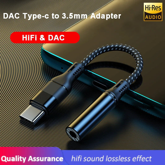 Audio Interface USB Type C to 3.5mm Jack Earphone Adapter Headphone