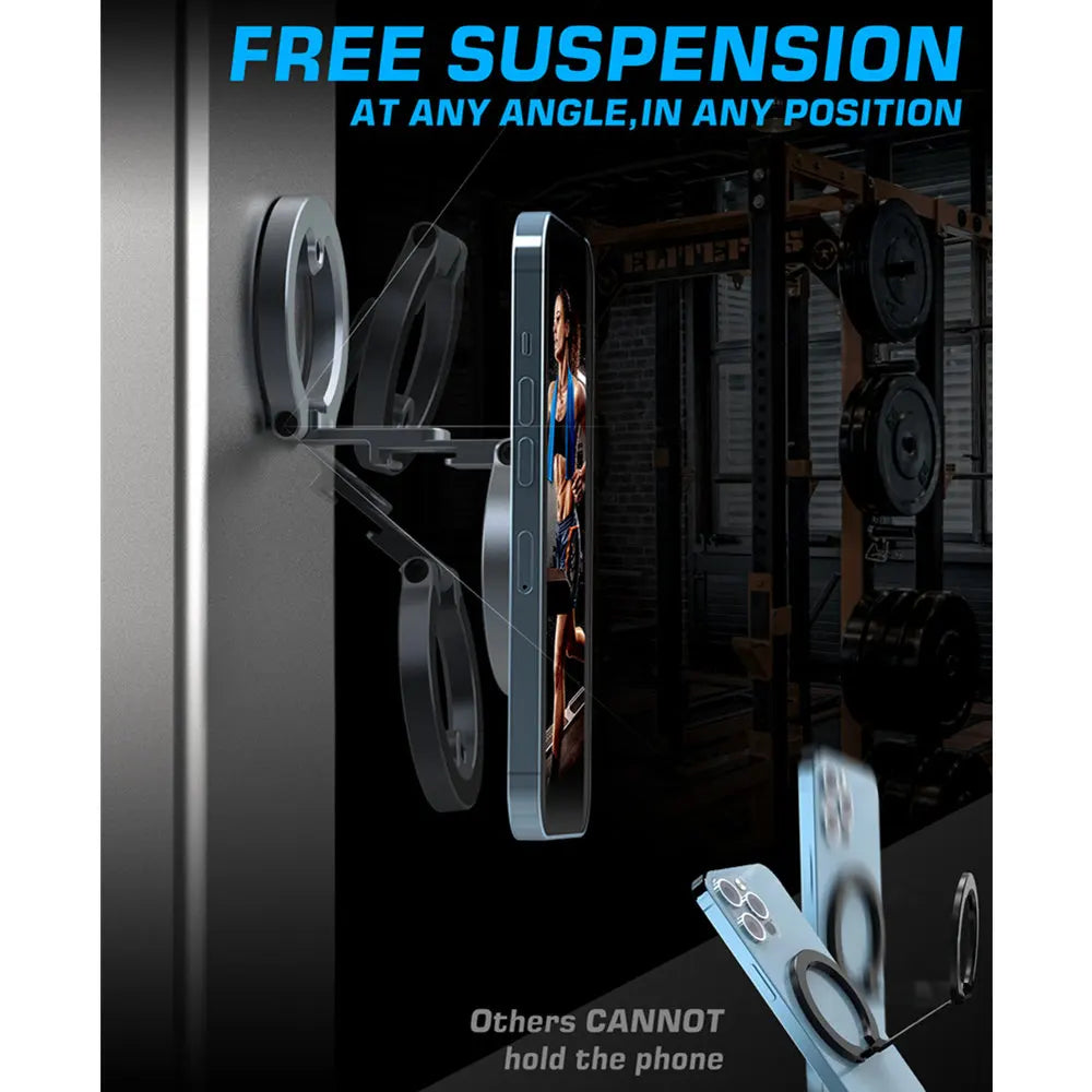 Dual-Sided Magnetic Phone Holder w Cold Shoe 1/4"-20 For MagSafe