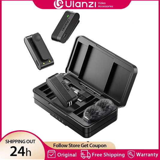 Ulanzi A100 Wireless Lavalier Microphone Professional 20M Audio Video