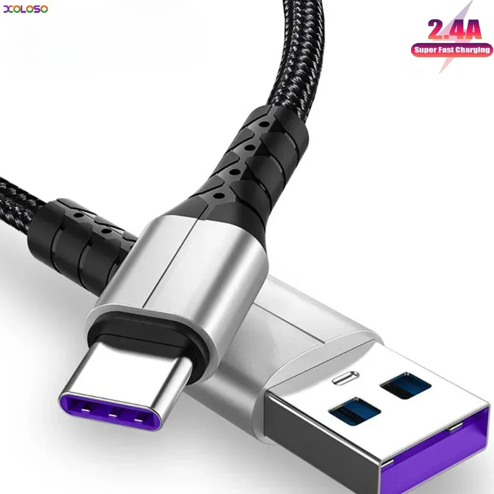 30cm USB to Type C Short Charging Cable 2.4A USB C To Type C Data