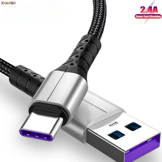 30cm USB to Type C Short Charging Cable 2.4A USB C To Type C Data