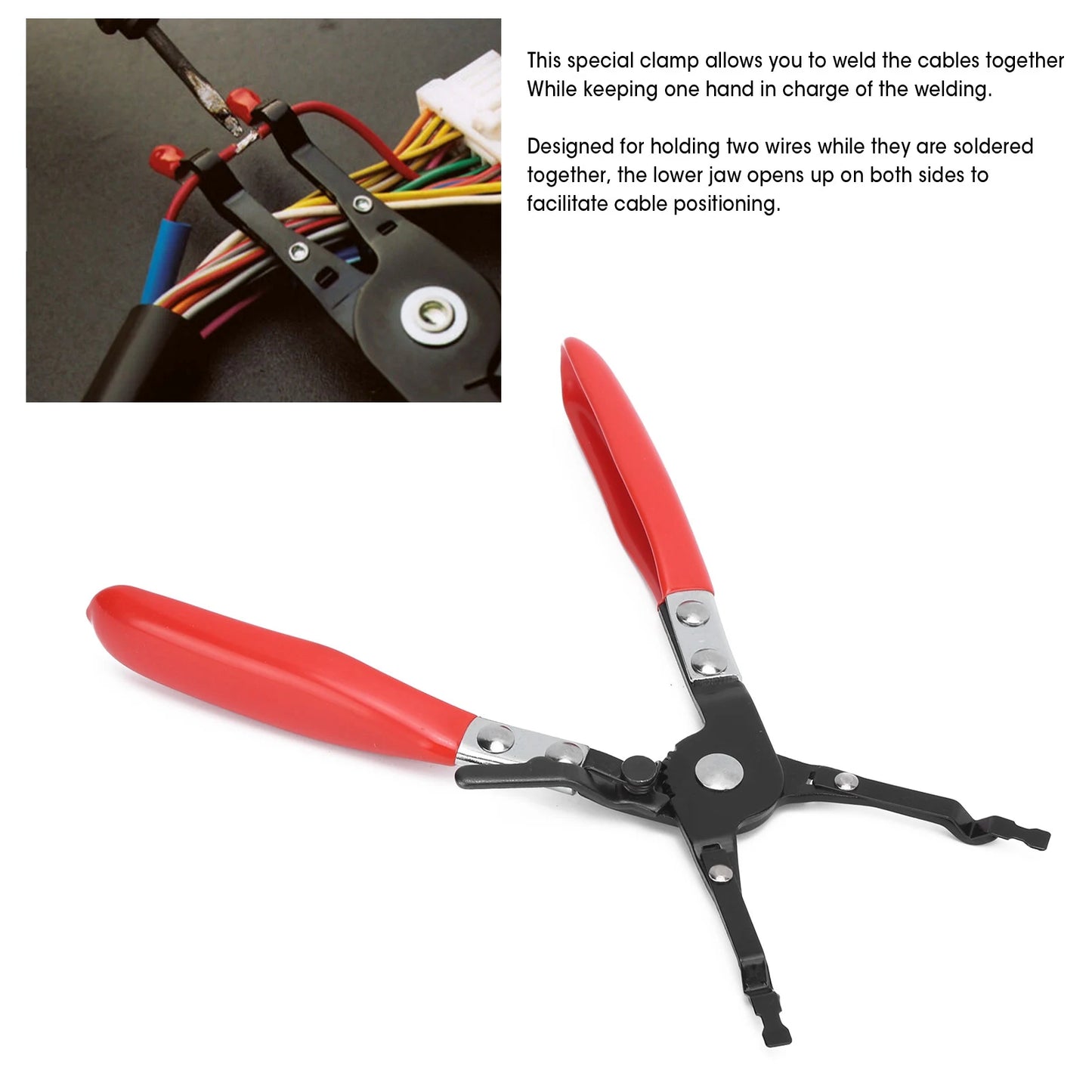 Soldering Plier Wire Welding Clamp PickUp Aid Tool for Automobile
