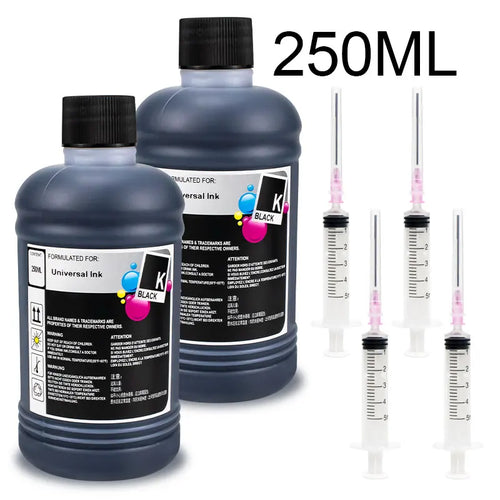 250ml Refill Dye Ink Kit Universal Ink Compatible for HP Canon Epson