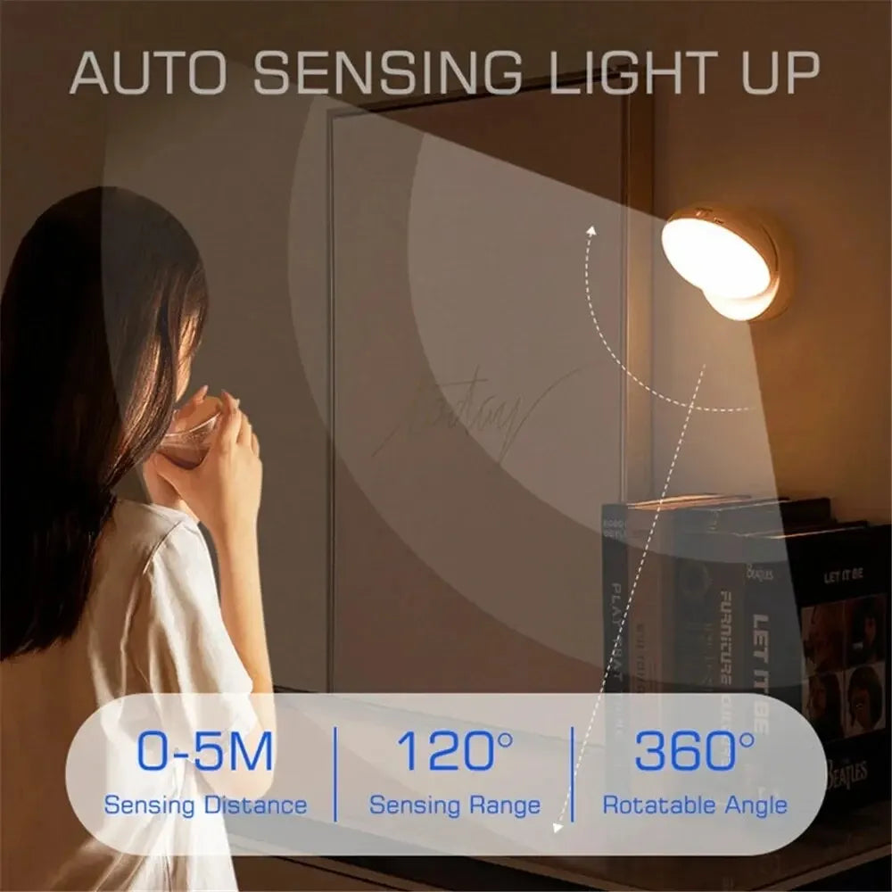 LED Night Light USB Charging Intelligent Human Induction For Bedside