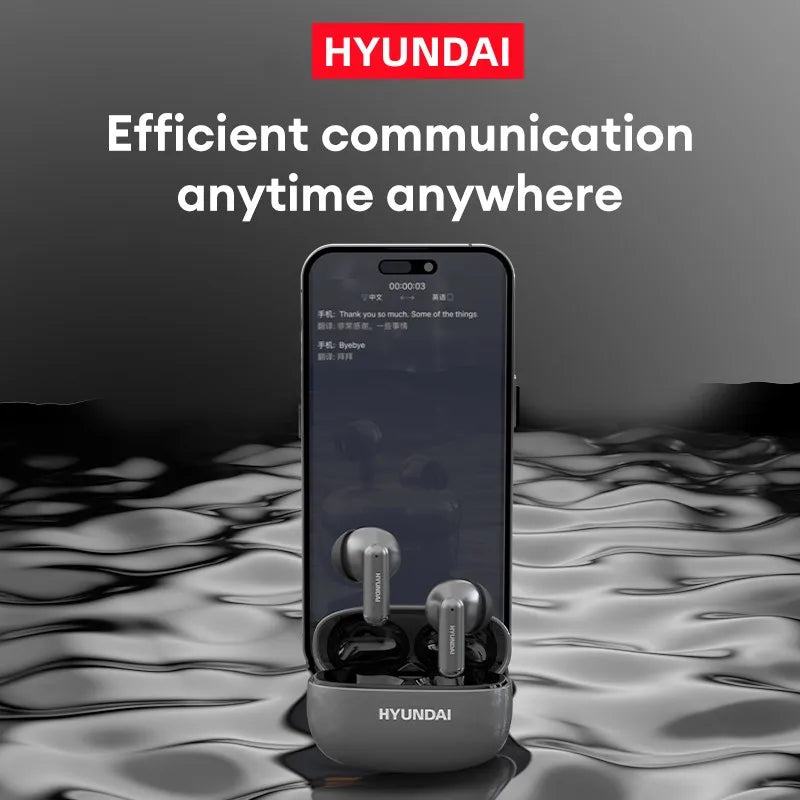 HYUNDAl HY-Y10 AI TWS Translation Bluetooth Earphones Multi Languages