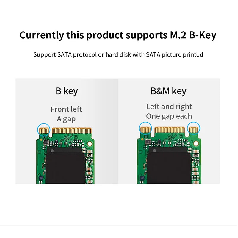 M.2 NGFF SSD To SATA 3 3.0  Adapter Card Converter B B&M Key Protocol
