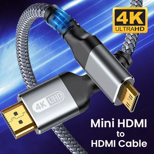 Mini HDMI to HDMI Cable HDMI to Mini HDMI 4K 60Hz High Speed HDMI 2.0