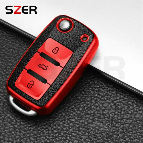 TPU Car Key Case Cover Shell Fob For Volkswagen VW Polo Golf Passat