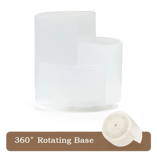 360°Rotatable Pen Holder Large Capacity Desk Pencil Storage Box 9-Grid