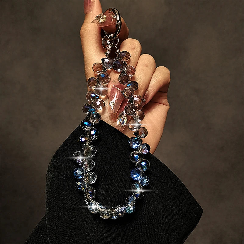 Luxury Glitter Crystal Diamond Wrist Strap Phone Charm Keychain