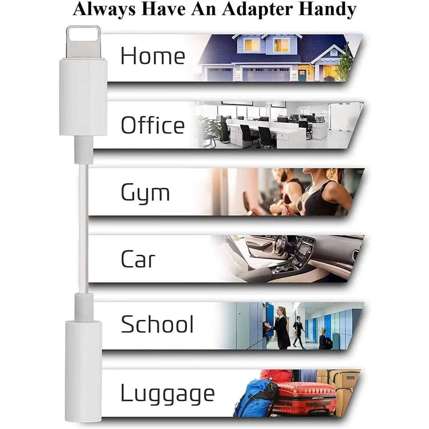 Lighting connector audio adapters and IOS adapter to 3.5mm jack AUX