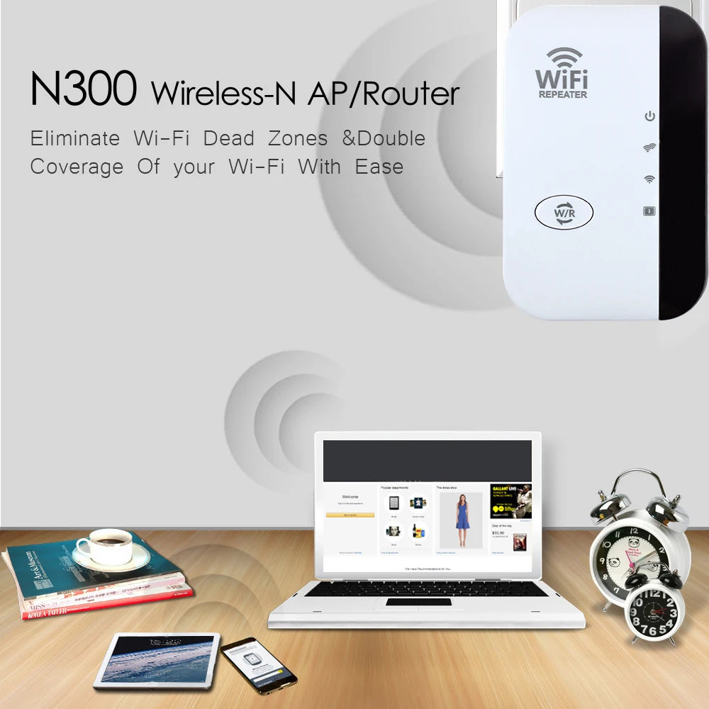 FENVI 300Mbps Wireless WIFI Repeater Remote Wifi Extender WiFi