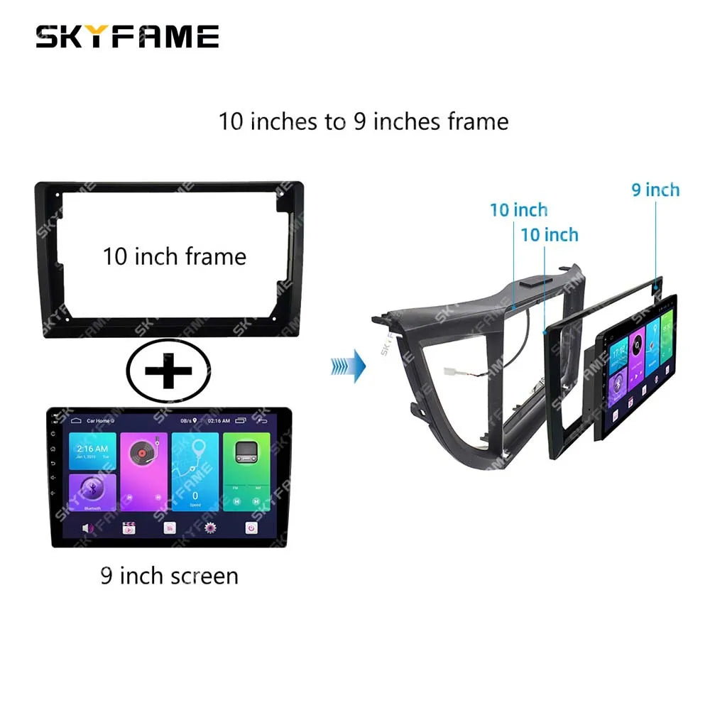 SKYFAME 12.3/9 Inch To 10 Inch To 9 Inch Transitio Frame Android Radio