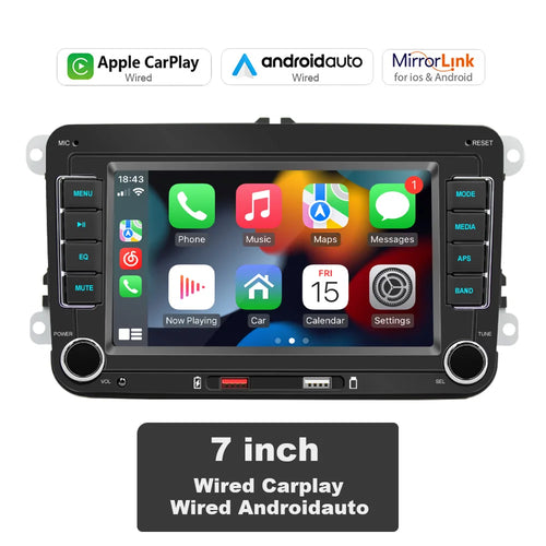 ESSGOO 2 Din Car Radio GPS Android Auto Carplay For 7" VW / Volkswagen