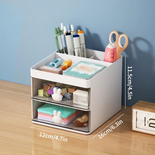 1PC Cartoon Storage Box Stationery Large Capacity Pen Holder