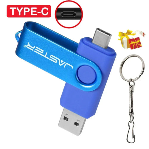 TYPE-C USB Flash Drive 128GB Real Capacity Pen Drive 64GB Free Key