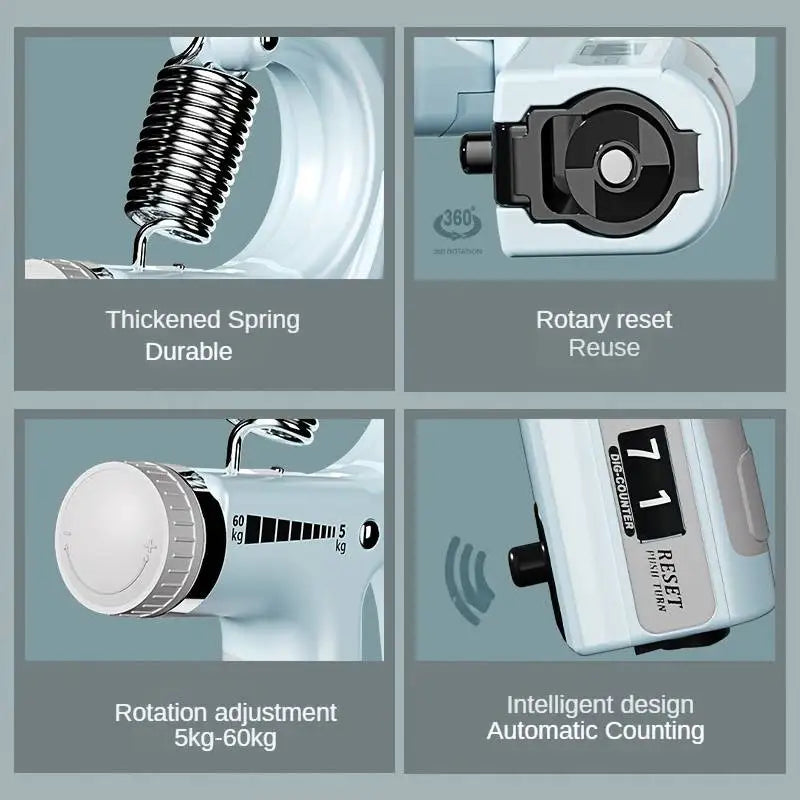 5-60kg Adjustable Hand Grip Strengthener Hand Grip Trainer With