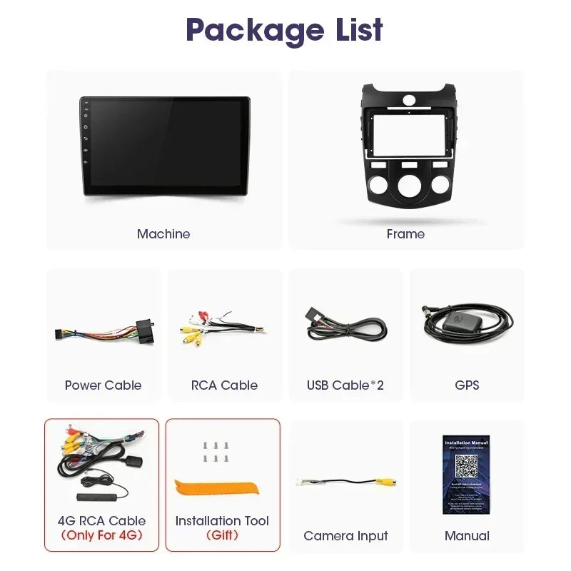 Srnubi Car Radio Android 12 Auto For KIA Forte Cerato 2008-2014