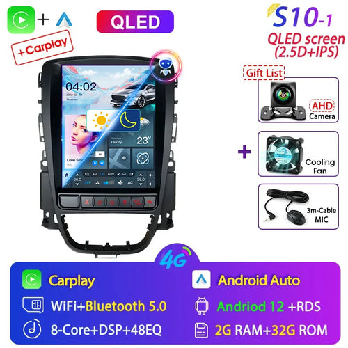 Srnubi 9.7" Android 12 Carplay Car Radio for Opel Astra J Verano 2007