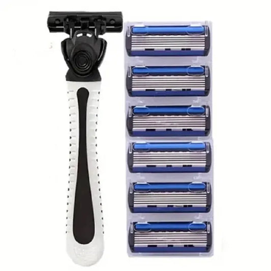 6-Ply Blade Razor Sharp Shave One-Touch Replacement Clean Clean Shave