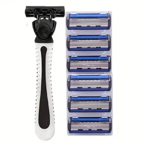 6-Ply Blade Razor Sharp Shave One-Touch Replacement Clean Clean Shave