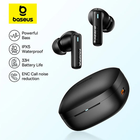 Baseus Bowie E19 Wireless Earphones Bluetooth 5.3 Big Bass 12mm