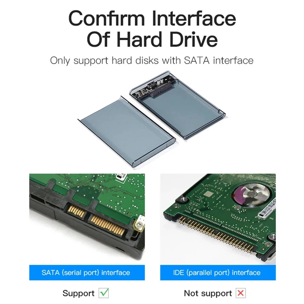 USB 3.0 External Hard Drive Enclosure 2.5 inch SATA to USB3.0 UASP