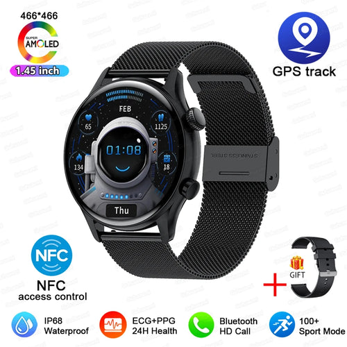 For XIAOMI HD Bluetooth Call Watch 2024 ECG Smart Watch Women AMOLED