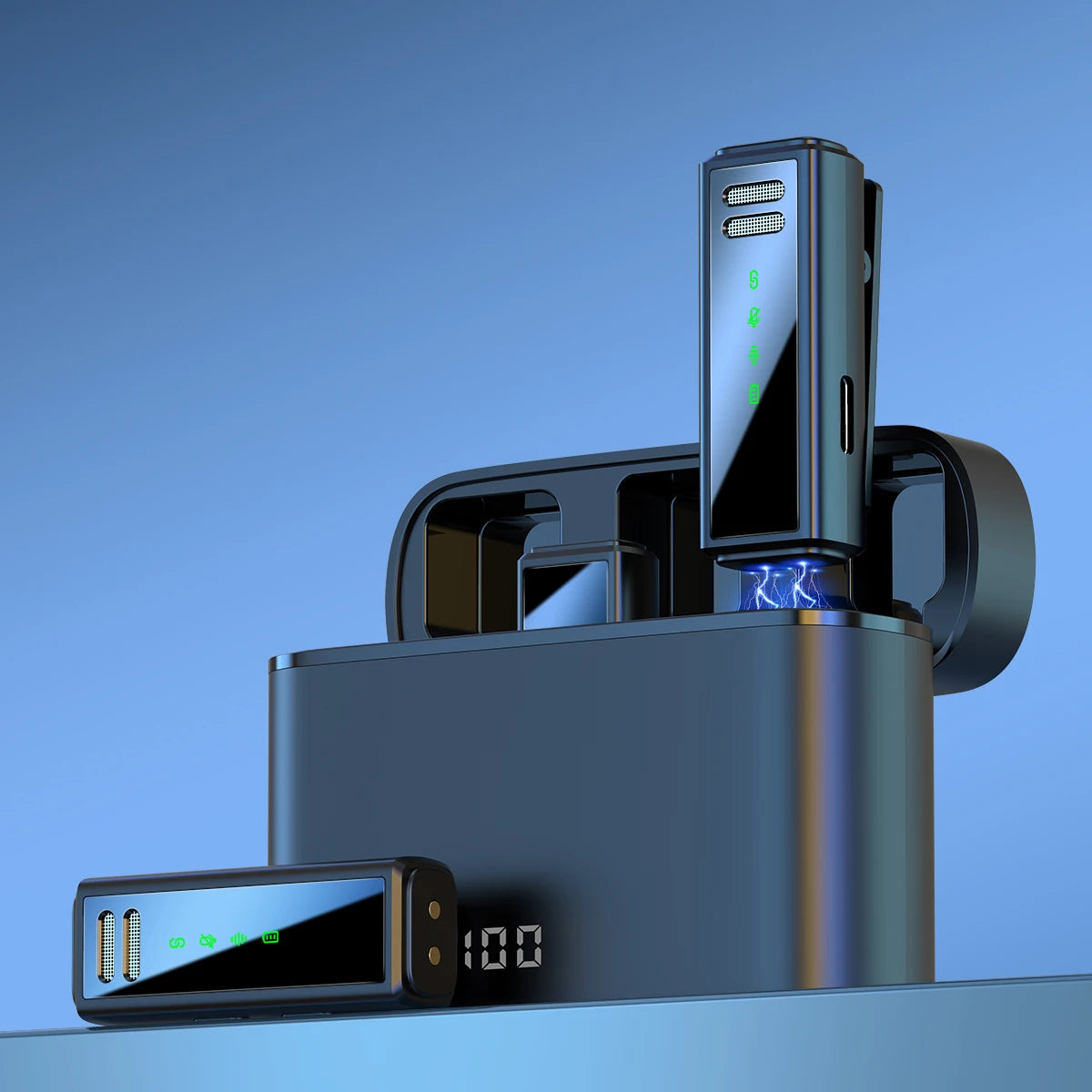 LEETA Wireless Lavalier Microphone Mini Portable Noise Reduction Audio