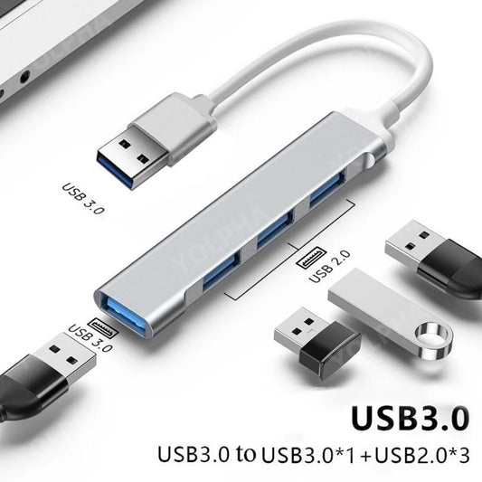 4Port USB 3.0 Hub USB Hub High Speed type c Splitter 5Gbps For PC