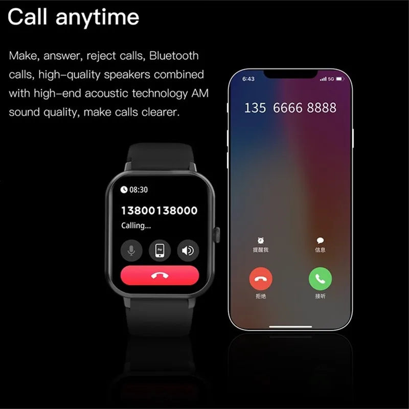 New Smart Watch Men Women Calls Clock Heart Rate Sleep Monitoring