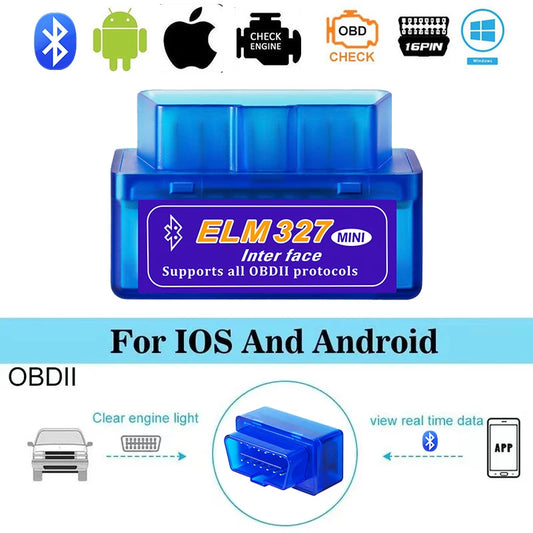 Mini ELM327 V2.1 OBD2 Scanner Code Reader Bluetooth Car Diagnostic