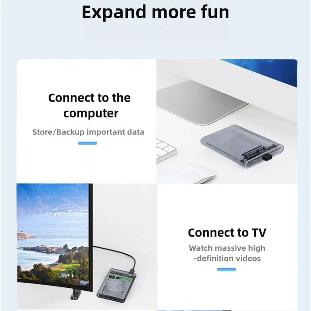 WALRAM USB3.0 HDD Enclosure 2.5inch Serial Port SATA SSD Hard Drive