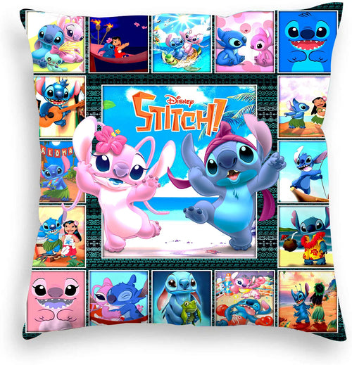 Anime Figure Disney Stitch Double Sided Print Pillowcase Kawaii Stitch
