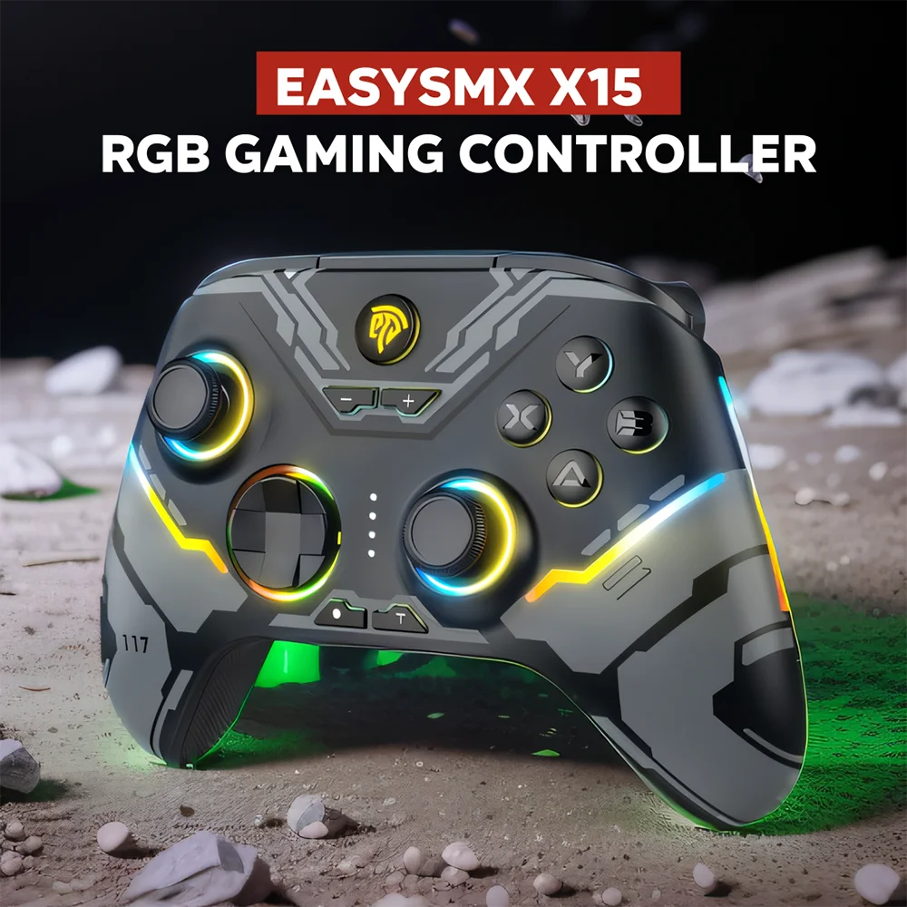 EasySMX X15 Wireless PC Controller, Bluetooth Joystick Gamepad for PC