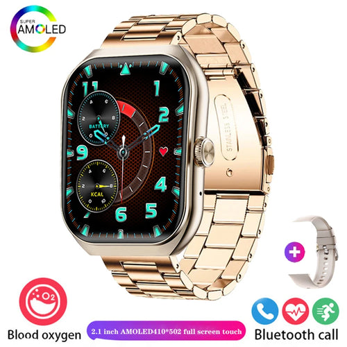 2024 New Men Smart Watch HD Bluetooth Call 2.1 Inch AMOLED Screen GPS