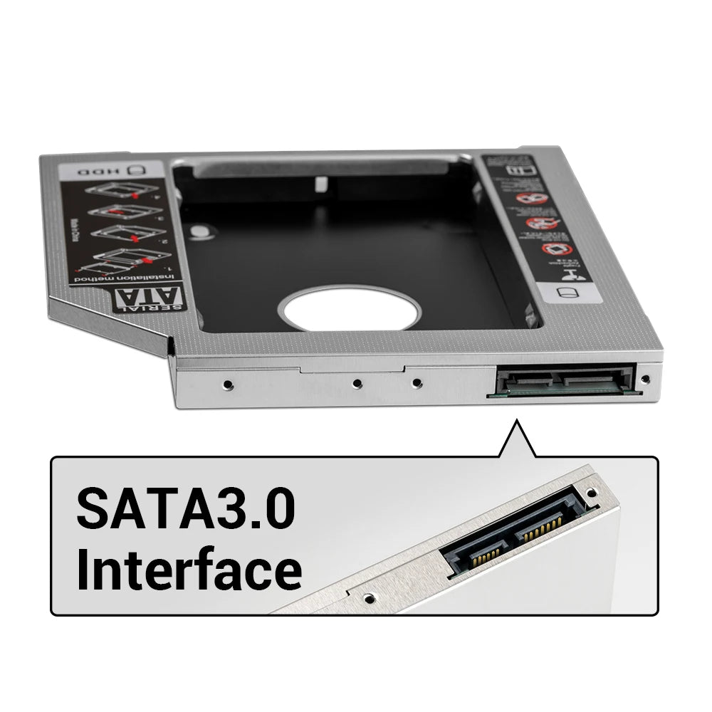 UnionSine 9.0 9.5 12.7mm HDD Caddy SATA 3.0 for 2.5'' SSD Case Hard