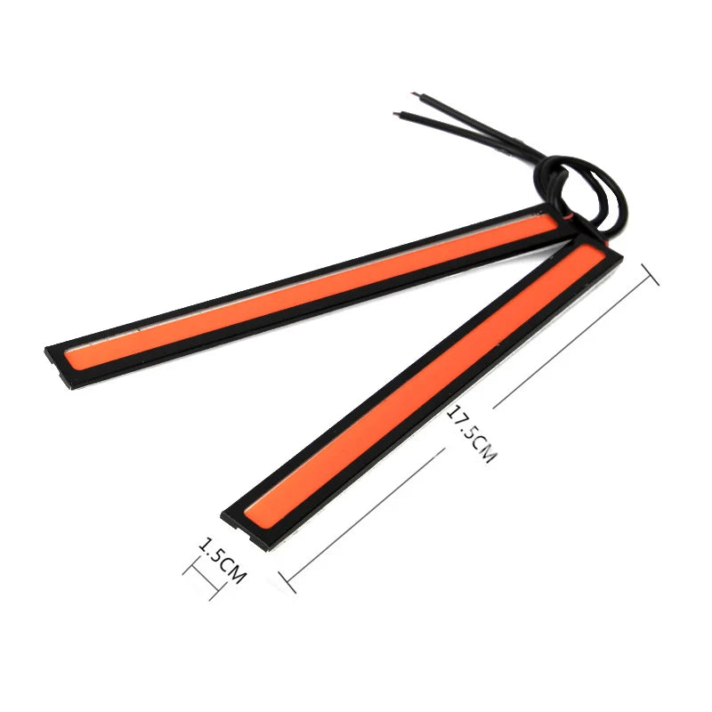 Ultra Thin Bright LED Car COB Daytime Running Lights SuperBright Low