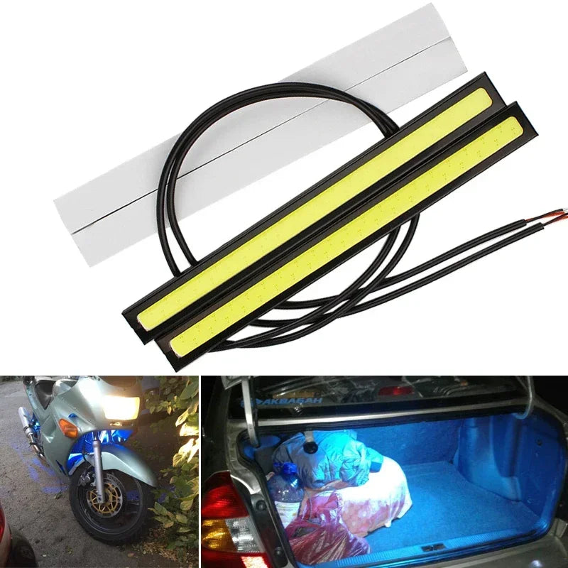 2 PCS Super Bright 17CM LED COB Fog Bulb Car DRL LED Strip Daytime