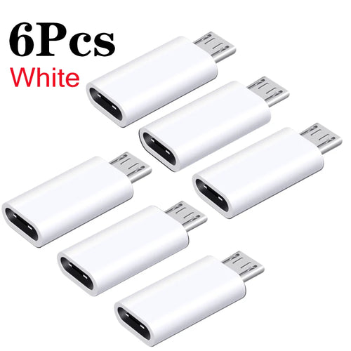 1-6Pcs USB Type C Female To Micro USB Male Adapter Connector TypeC USB