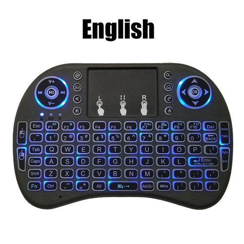 2.4G Air Mouse with Touchpad Keyboard i8 Arabic French Spanish Russian
