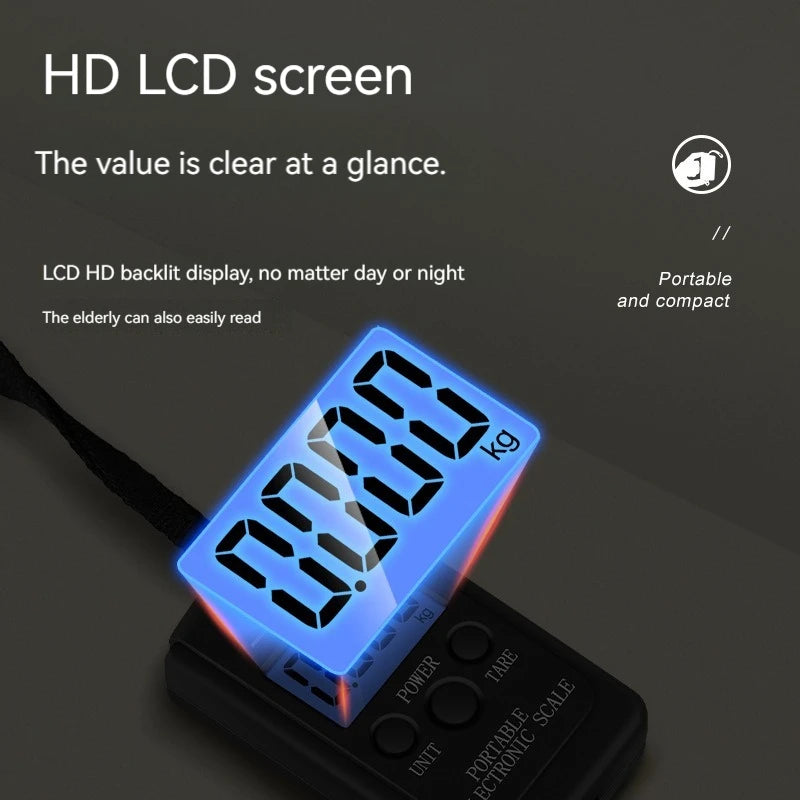 Portable Mini Hand-Held Scale Electronic Weight 40kg Luggage Scale
