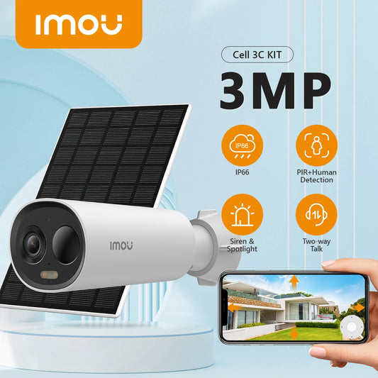 IMOU Cell 3C with Solar Panel Set 2K WiFi Camera 5000mAh Battery