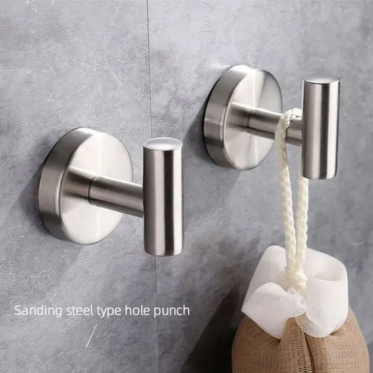 Stainless Steel Robe Hook Adhesive Wall Hook Towel Hook for Bathroom