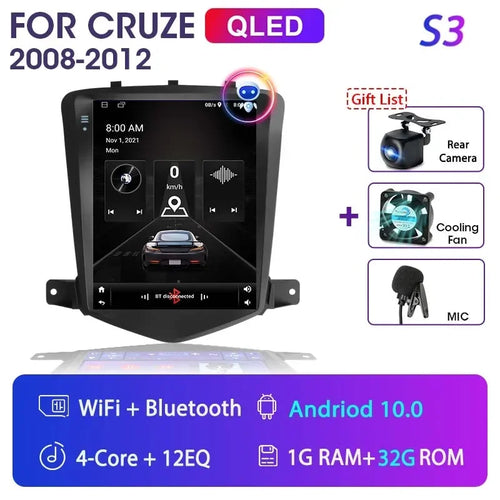 For Chevrolet Cruze 2008-2014 Carplay Android 12 Car Radio Multimedia