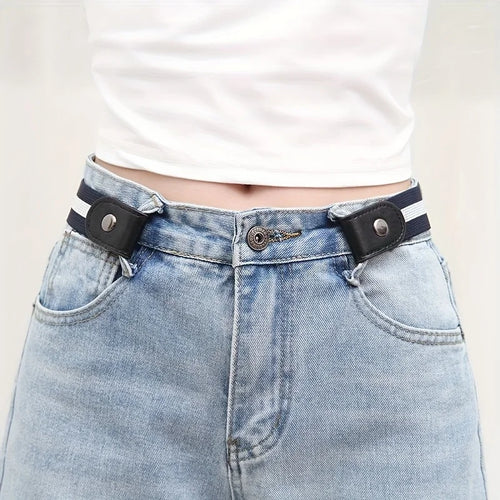 Simple And Fashionable Women'S Belt Elastic Lazy Men'S Belt Woven